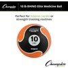 image:imageChampion Sports Rhino Elite Medicine Ball  Textured Surface Superior Grip Hollow Synthetic Rubber for Consistent Bounce amp Durability Multiple Weights amp Colors  Optional Rebounder Sold Separately10 Pounds  Orange