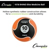 image:imageChampion Sports Rhino Elite Medicine Ball  Textured Surface Superior Grip Hollow Synthetic Rubber for Consistent Bounce amp Durability Multiple Weights amp Colors  Optional Rebounder Sold Separately10 Pounds  Orange