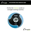 image:imageChampion Sports Rhino Elite Medicine Ball  Textured Surface Superior Grip Hollow Synthetic Rubber for Consistent Bounce amp Durability Multiple Weights amp Colors  Optional Rebounder Sold Separately20 Pounds  Blue