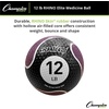 image:imageChampion Sports Rhino Elite Medicine Ball  Textured Surface Superior Grip Hollow Synthetic Rubber for Consistent Bounce amp Durability Multiple Weights amp Colors  Optional Rebounder Sold Separately12 Pounds  Purple