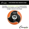 image:imageChampion Sports Rhino Elite Medicine Ball  Textured Surface Superior Grip Hollow Synthetic Rubber for Consistent Bounce amp Durability Multiple Weights amp Colors  Optional Rebounder Sold Separately10 Pounds  Orange