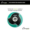 image:imageChampion Sports Rhino Elite Medicine Ball  Textured Surface Superior Grip Hollow Synthetic Rubber for Consistent Bounce amp Durability Multiple Weights amp Colors  Optional Rebounder Sold Separately25 Pounds  Green