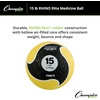 image:imageChampion Sports Rhino Elite Medicine Ball  Textured Surface Superior Grip Hollow Synthetic Rubber for Consistent Bounce amp Durability Multiple Weights amp Colors  Optional Rebounder Sold Separately15 Pounds  Yellow