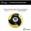 image:imageChampion Sports Rhino Elite Medicine Ball  Textured Surface Superior Grip Hollow Synthetic Rubber for Consistent Bounce amp Durability Multiple Weights amp Colors  Optional Rebounder Sold Separately15 Pounds  Yellow