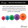 image:imageChampion Sports Rhino Gel Filled Medicine Ball  Durable Soft Grip Weighted Ball for Strength Cardio amp Rebounder Training  Multiple Weights for Home Gym amp Fitness2 LB Medicine Ball Red