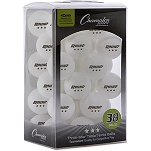 image:imageChampion Sports 3 Star Table Tennis Ball Pack  Tournament Size 40mm Seamless CTTA amp ITTA ApprovedBox of 38 White