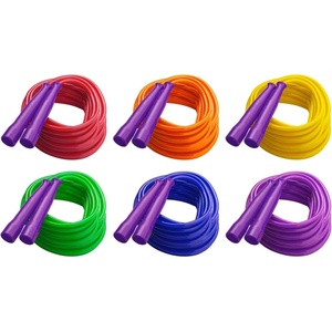 image:imageChampion Sports 32 Foot Licorice Jump Rope for Fitness Assorted Colors  Speed Jump Ropes with Contoured Handles for Exercise Cross Training Boxing  Premium Skipping Rope for Kids Adults