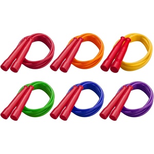 image:imageChampion Sports 7 Foot Licorice Jump Rope for Fitness Assorted Colors  Speed Jump Ropes with Contoured Handles for Exercise Cross Training Boxing  Single Premium Skipping Rope for Kids Adults