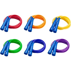 image:imageChampion Sports 9 Foot Licorice Jump Rope for Fitness Assorted Colors  Speed Jump Ropes with Contoured Handles for Exercise Cross Training Boxing  Premium Skipping Rope for Kids Adults