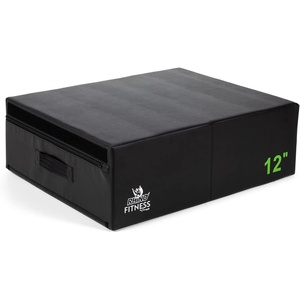image:imageChampion Sports Foam Plyometric Box Black  Durable Jump Boxes for Training with Handles Hook and Loop Flaps  Stackable Plyo Box Jumps for Gym  Multiple SizesSingle Box  12 Black