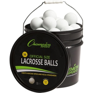 image:imageChampion Sports Lacrosse Balls Bucket  36 Count NCAA amp NFHS Certified Regulation Training amp Game Balls  YellowWhite