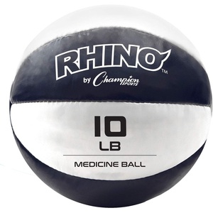 image:imageChampion Sports Leather Medicine Balls  Durable Weighted Balls for Strength Core amp Conditioning TrainingNavy 910 lbs