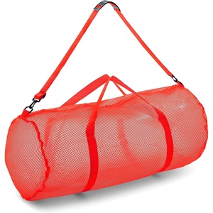 image:imageChampion Sports Mesh Duffle Bag  Oversized Breathable Gear Bag with Zipper amp Shoulder Strap for Sports Gym amp TravelRed