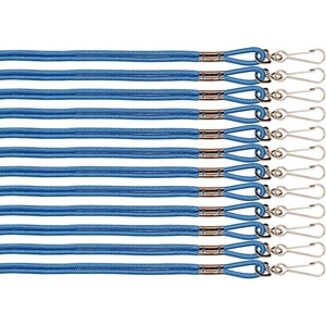 image:imageChampion Sports Nylon Lanyards with Jhook Clip Blue  12 Pack Poly Bag