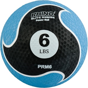 image:imageChampion Sports Rhino Elite Medicine Ball  Textured Surface Superior Grip Hollow Synthetic Rubber for Consistent Bounce amp Durability Multiple Weights amp Colors  Optional Rebounder Sold Separately6 Pounds  Blue