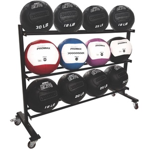 image:imageChampion Sports Rhino Promax Wall Balls  Soft Shell NonSlip Grip for Weightlifting Plyometrics Cross Training amp Home GymThree Tier Storage Rack