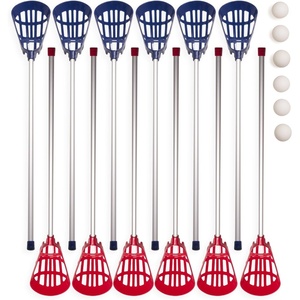 image:imageChampion Sports Soft Lacrosse Set Training Equipment for Boys Girls Kids Youth and Amateur Athletes  12 Aluminum Sticks and 6 Vinyl Balls for Indoor Outdoor Use