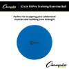 image:imageChampion Sports Exercise Stability Balance Ball 52 cm Blue  Premium Quality PopResistant Gym Medicine Balls for Strength and Core Training Rehab Workout Pilates Pregnancy Stretching