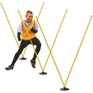 image:imageChampion Sports Agility Training Pole amp Hurdle Sets  Speed Footwork amp Coordination Drills IndoorOutdoor PVC PolesPro Agility Pole Set