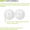 image:imageCHAMPION Sports Plastic Baseball Pack of 12White
