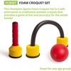 image:imageChampion Sports Foam Croquet Set Classic Outdoor Lawn and Party Game for Kids  6 Player Sets with Soft Wickets Stakes amp Mallets