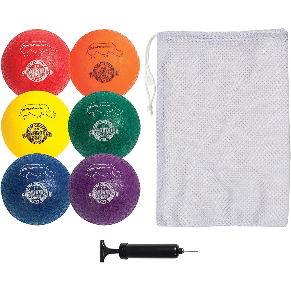 image:imageChampion Sports Rhino Skin Soft Inflateable Playground Ball SetAssorted Colors 85 Set