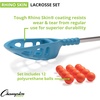image:imageChampion Sports Rhino Lacrosse Set Rhino Skin Training Equipment for Boys Girls Kids Youth and Amateur Athletes  12 Aluminum Sticks and 12 Balls for Indoor Outdoor Use