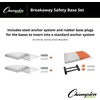 image:imageChampion Sports Breakaway Safety 3Piece Baseball Base Set with Double First Base  Molded Rubber Official Size HeavyDuty All Rubber Construction