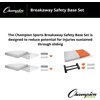image:imageChampion Sports Breakaway Safety 3Piece Baseball Base Set with Double First Base  Molded Rubber Official Size HeavyDuty All Rubber Construction