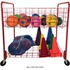 image:imageChampion Sports Back Ease Storage Cart  Raised OpenTop Steel Organizer with Large Casters for Gym amp Training Equipment